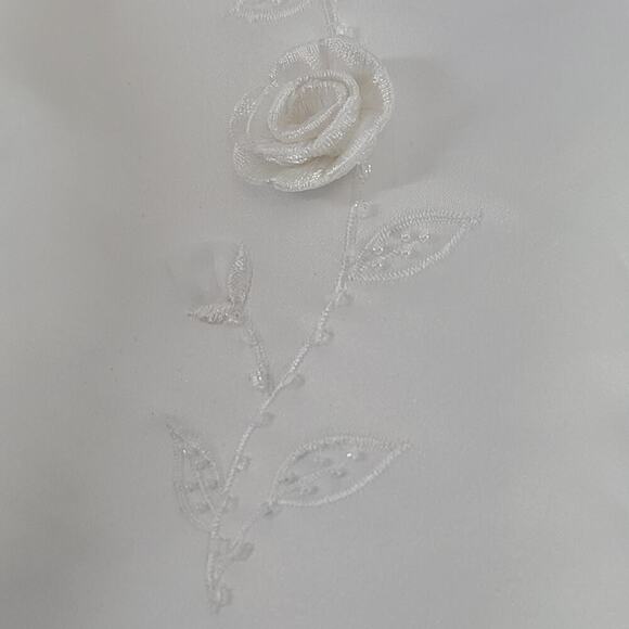 Cinderella embroidered & beaded flower girl party dress white Size 7 wedding - Picture 8 of 10